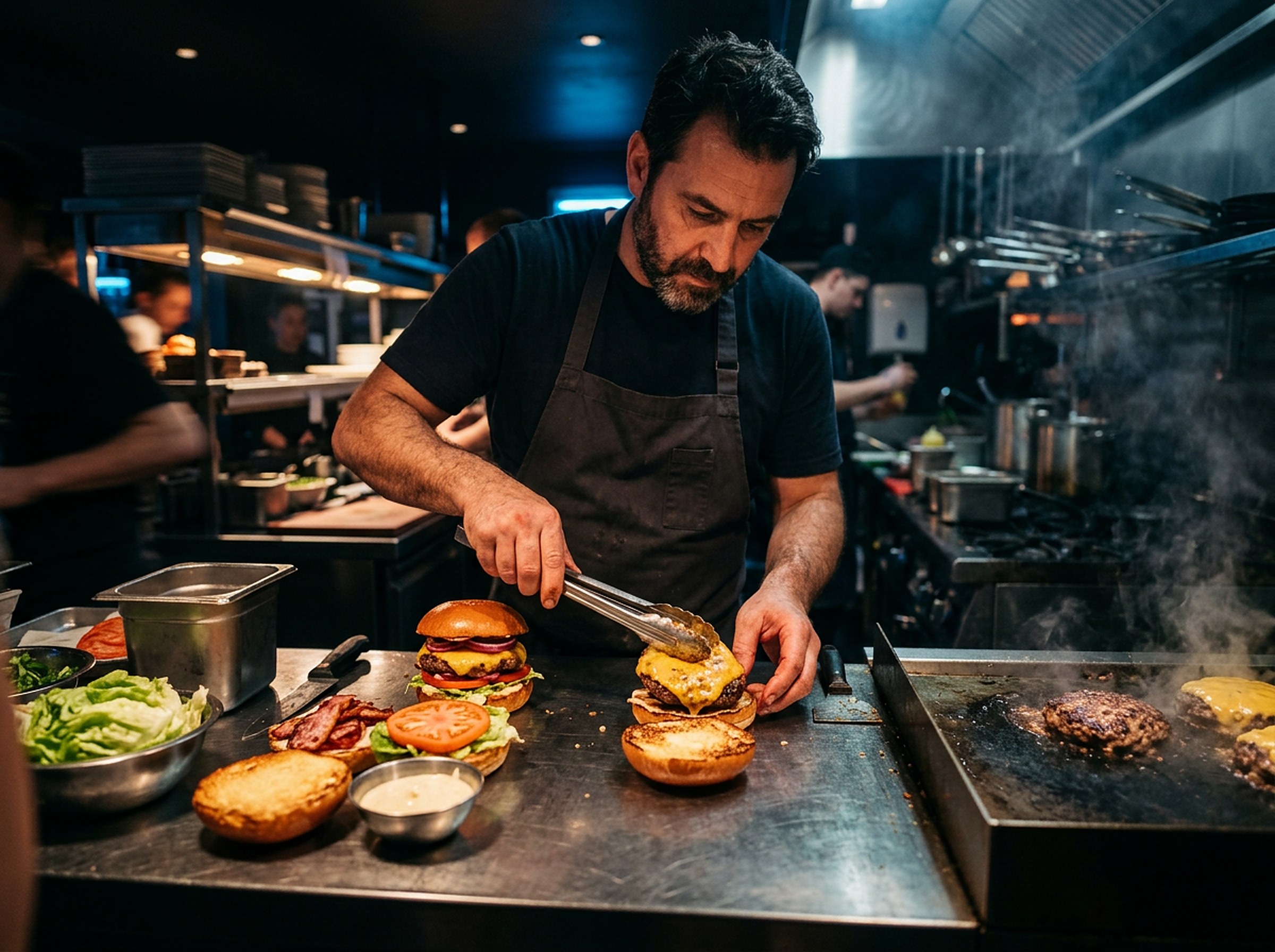 Hamburgueria em operação